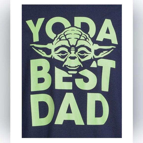 New Star Wars Yoda Best Dad Father Day Men's Graphic T-Shirt, Blue - Picture 2 of 8